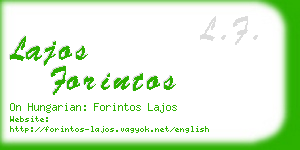 lajos forintos business card